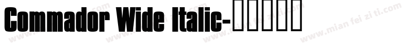 Commador Wide Italic字体转换